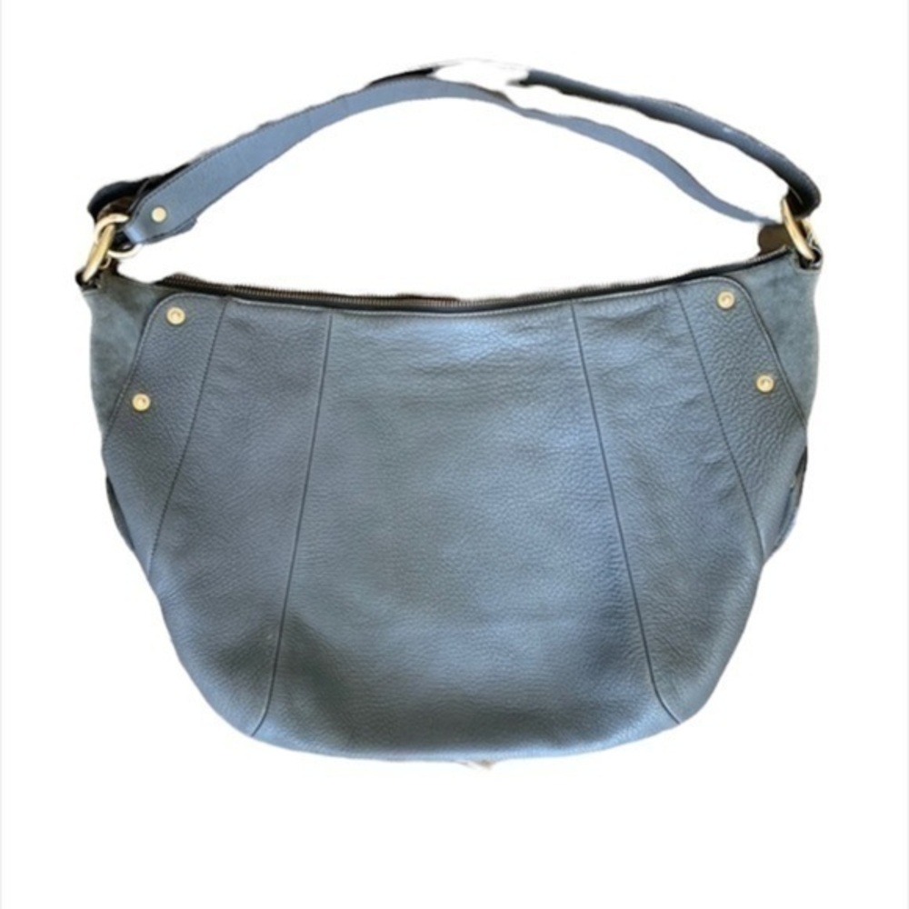 𝅺Furla  gray leather hobo bag